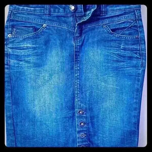 FOXY MINI JEANS SKIRT  Y2K SIZE 5